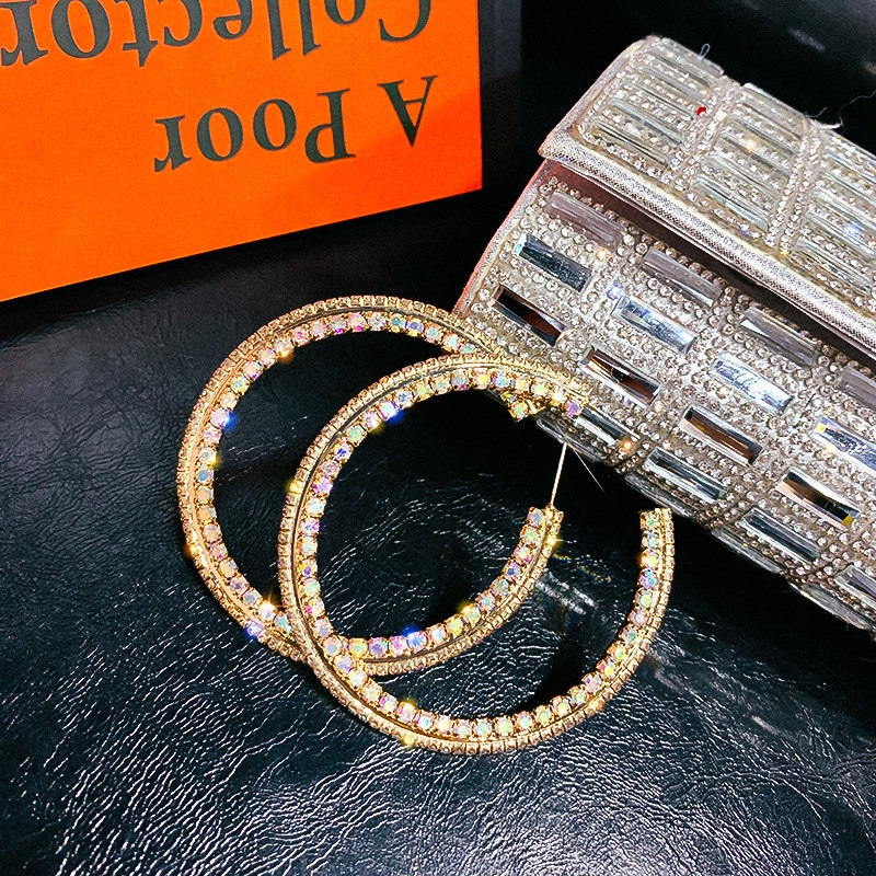 925銀針高級感C型圓圈耳環 歐美誇張個性時尚耳環飾品-細節圖7
