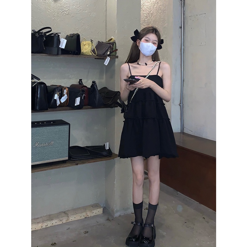 mistletoe 韓國設計小眾蓬蓬裙法式甜辣吊帶洋裝 洋裝 x-細節圖5