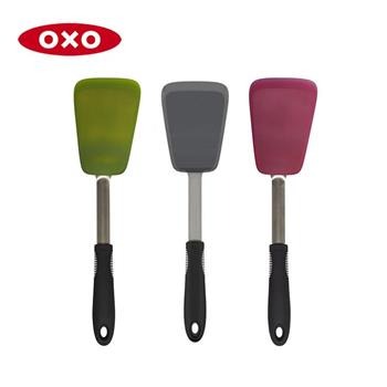 OXO 好好握矽膠不銹鋼鍋鏟(巴西里綠/芝麻黑/野莓紅)&lt;宅配免運&gt;恆隆行公司貨