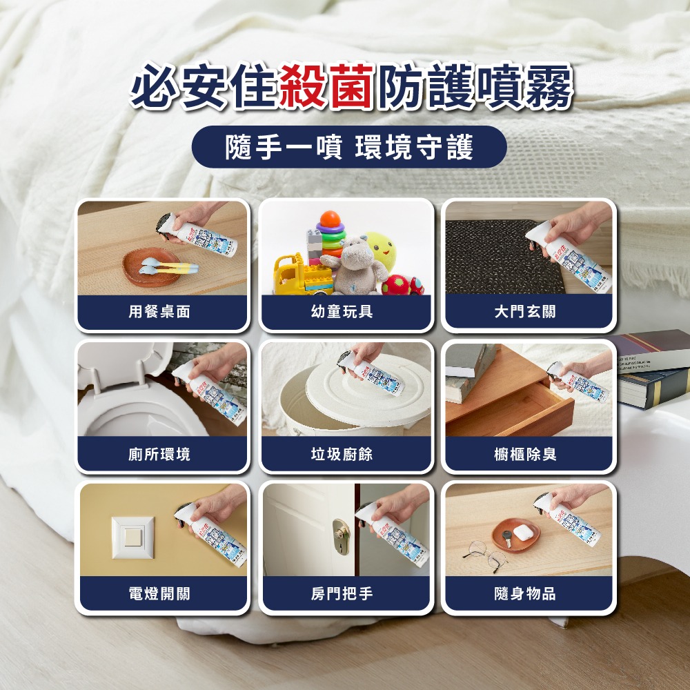 必安住 殺菌防護噴霧(150ml) 必安住 水性殺菌防護噴霧【魯魯百貨】-細節圖2