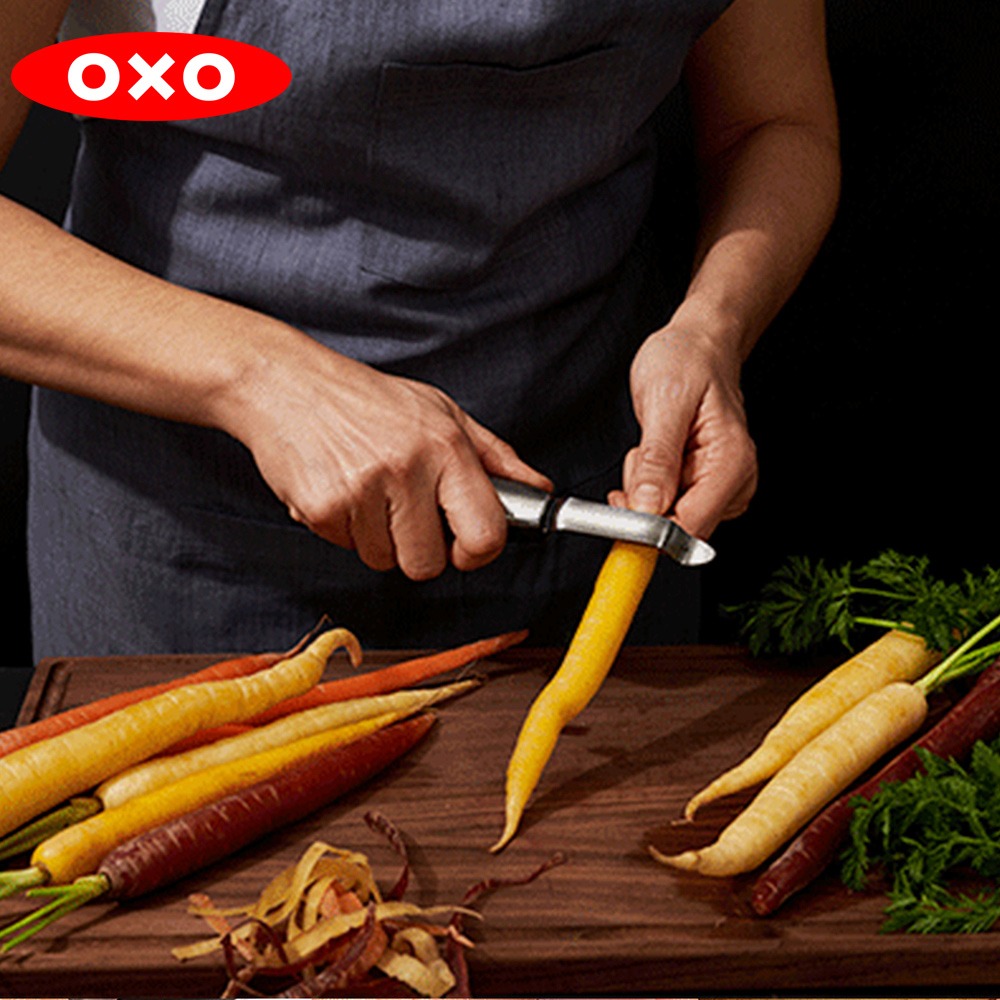 OXO 不鏽鋼直式蔬果削皮器  日本製420不鏽鋼刀片 耐熱120度可進洗碗機-細節圖5