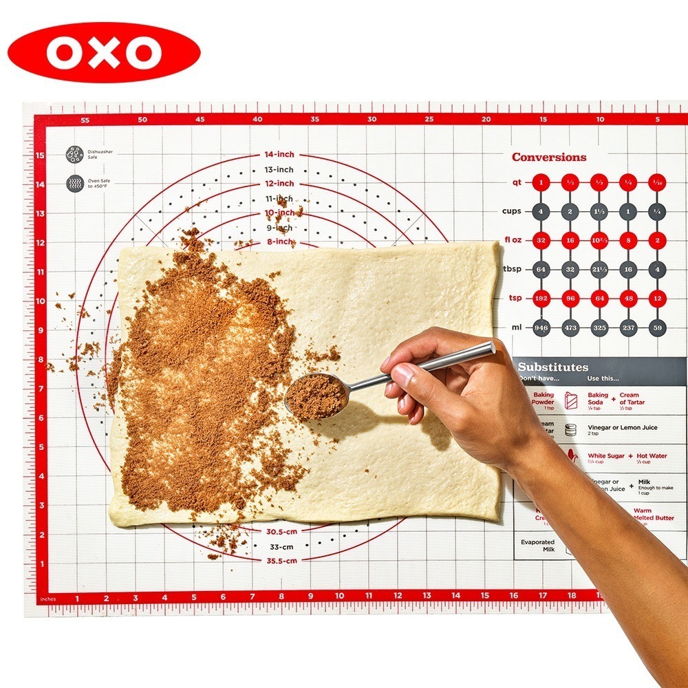 OXO 矽膠不沾烘焙墊 烘焙用具 烘焙料理墊 料理墊 烘焙專用墊 食材測量墊 刻度對應 方便參照 烘焙測量-細節圖7