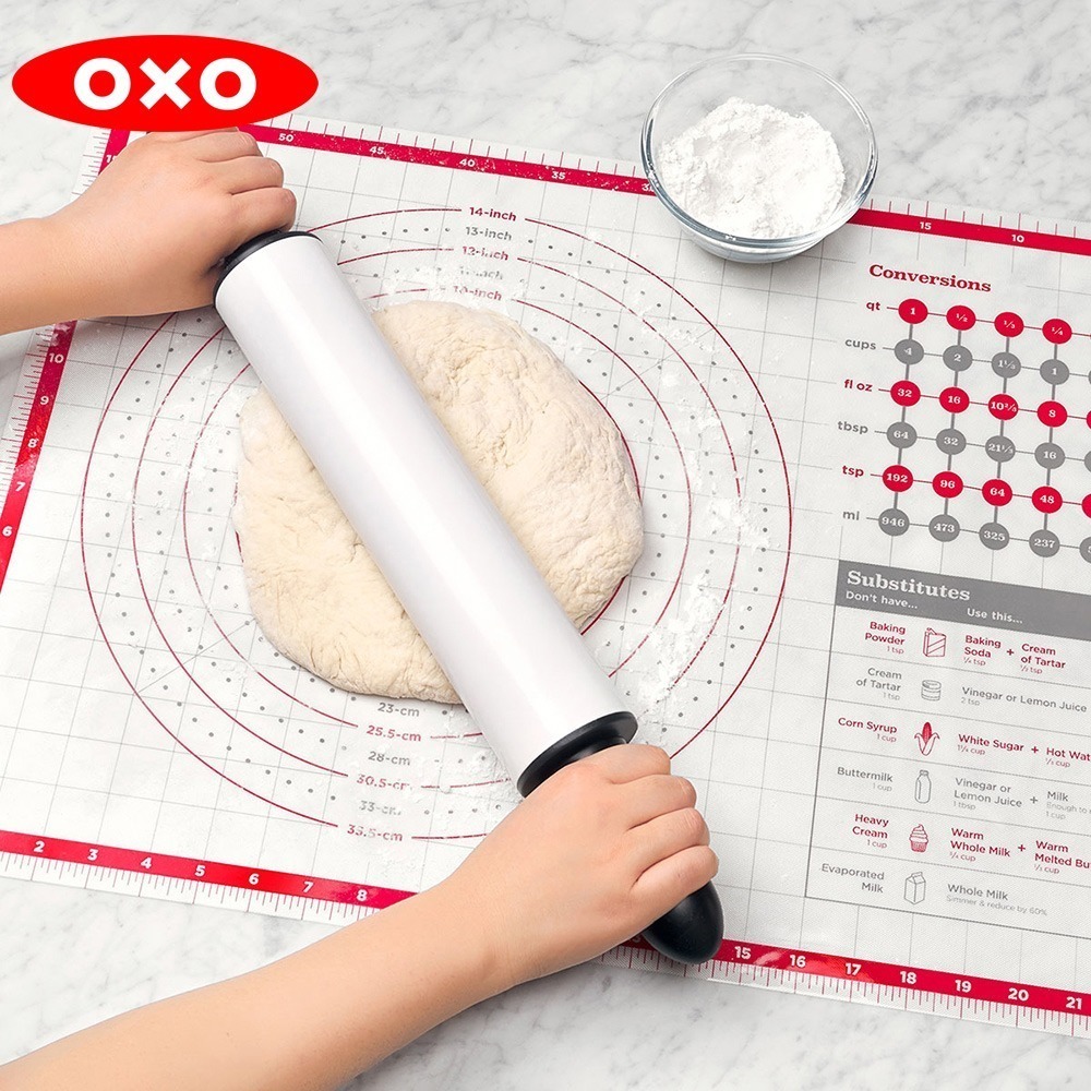 OXO 矽膠不沾烘焙墊 烘焙用具 烘焙料理墊 料理墊 烘焙專用墊 食材測量墊 刻度對應 方便參照 烘焙測量-細節圖9