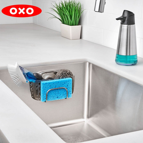 OXO 吸盤置物架 廚房置物架 水槽置物架 菜瓜布架 耐熱80度 可使用於洗碗機