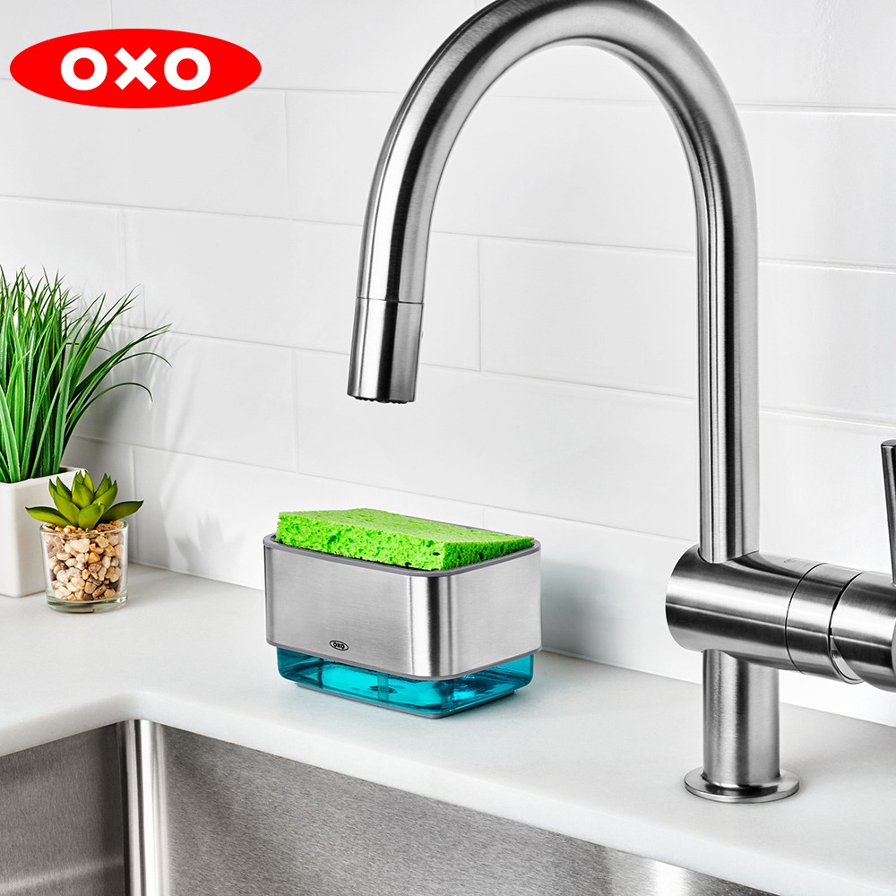 OXO 按壓式海綿給皂機 洗碗精給皂機 洗碗給皂機 清潔劑給皂機 耐熱80度 自動給皂機-細節圖9