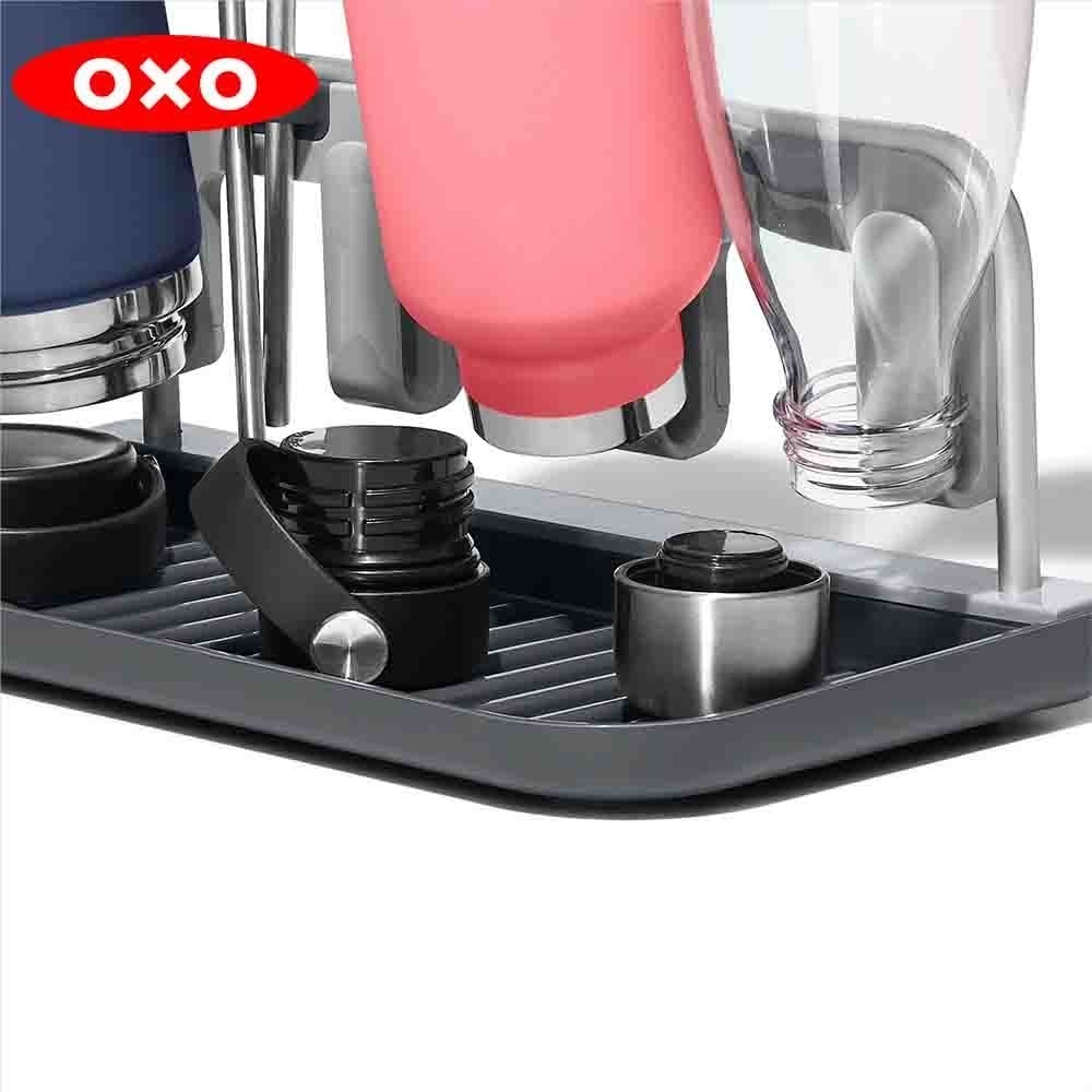 OXO 杯瓶瀝水架 廚房收納架 廚房置物架 水杯置放架 水杯收納 晾乾架 奶瓶晾乾架 水杯晾乾架 可摺疊收納-細節圖6
