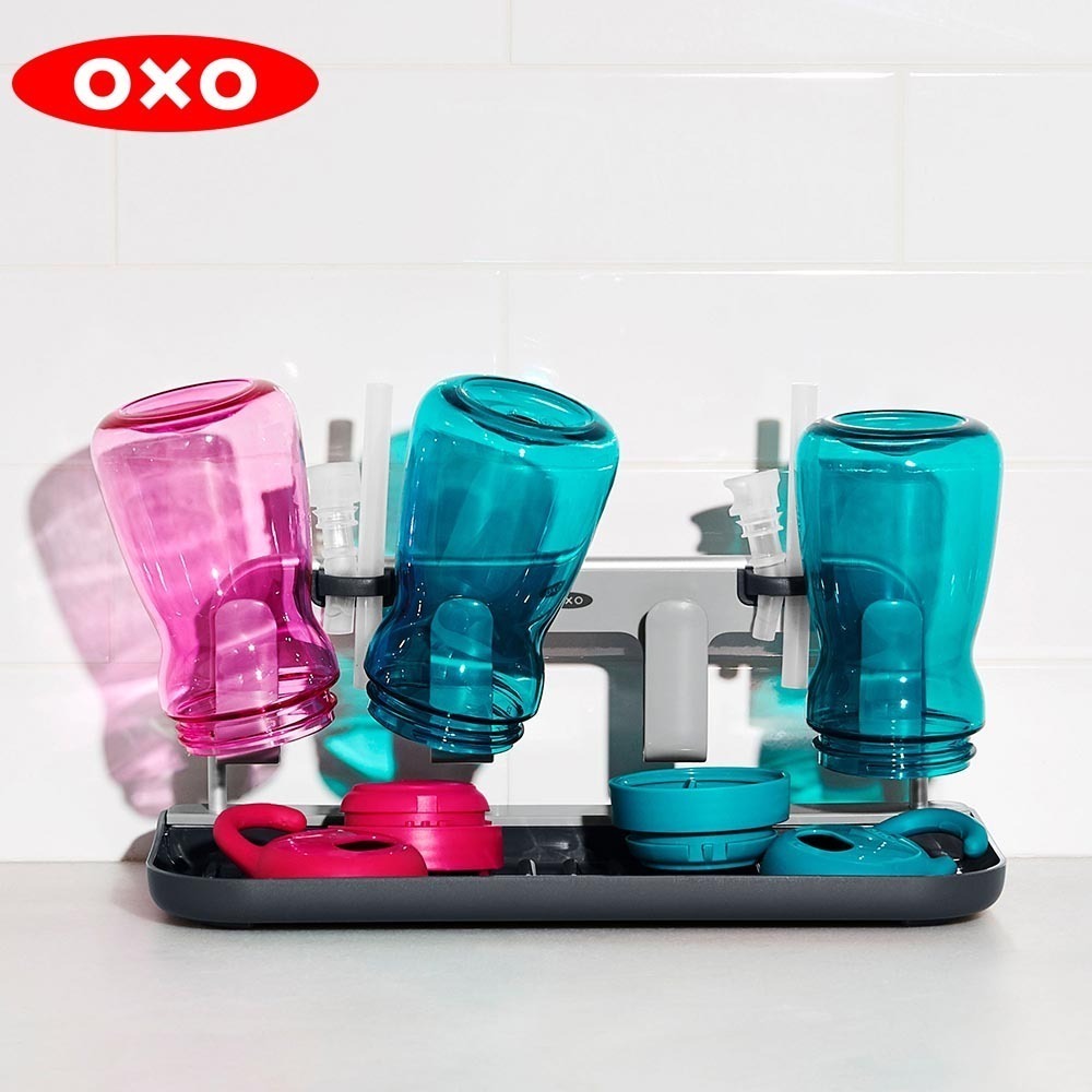 OXO 杯瓶瀝水架 廚房收納架 廚房置物架 水杯置放架 水杯收納 晾乾架 奶瓶晾乾架 水杯晾乾架 可摺疊收納-細節圖7