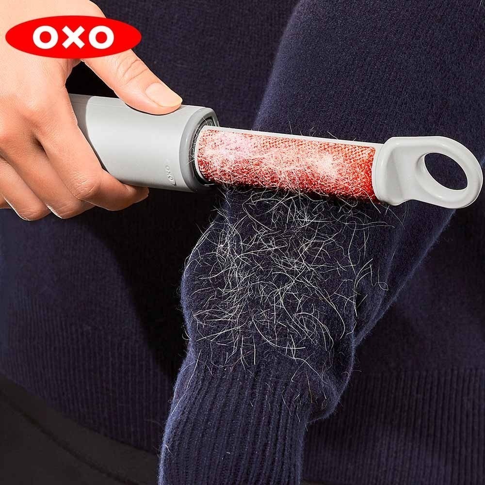 OXO 攜帶型除毛刷 隨身行除毛刷 黏毛刷 不需更換補充 不浪費 重複使用 毛髮可取出 寵物毛清潔 靜電除毛刷-細節圖5