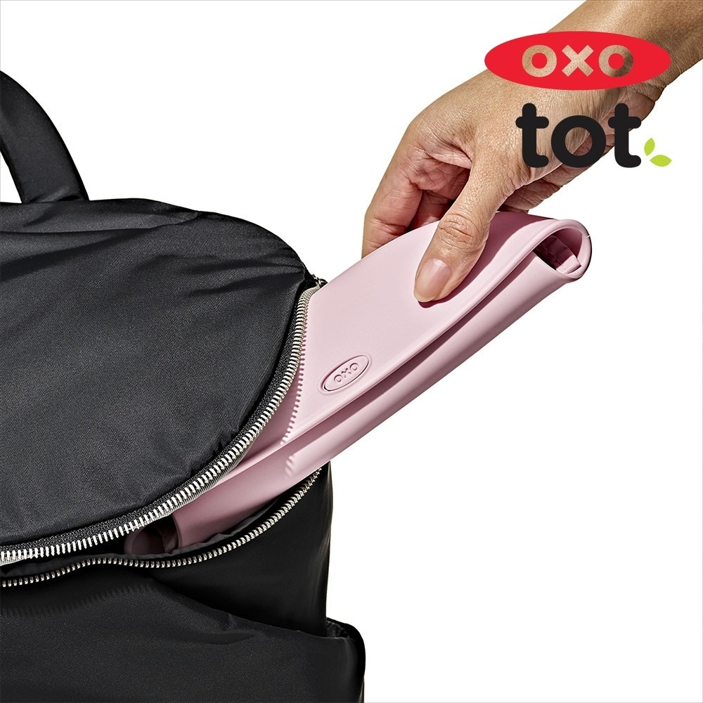 ★下單贈濕巾滿額贈旅行組★OXO tot 隨行好棒棒圍兜-10色可選 恆隆行公司貨 新色上市 幼兒圍兜/防水圍兜/矽膠-細節圖5