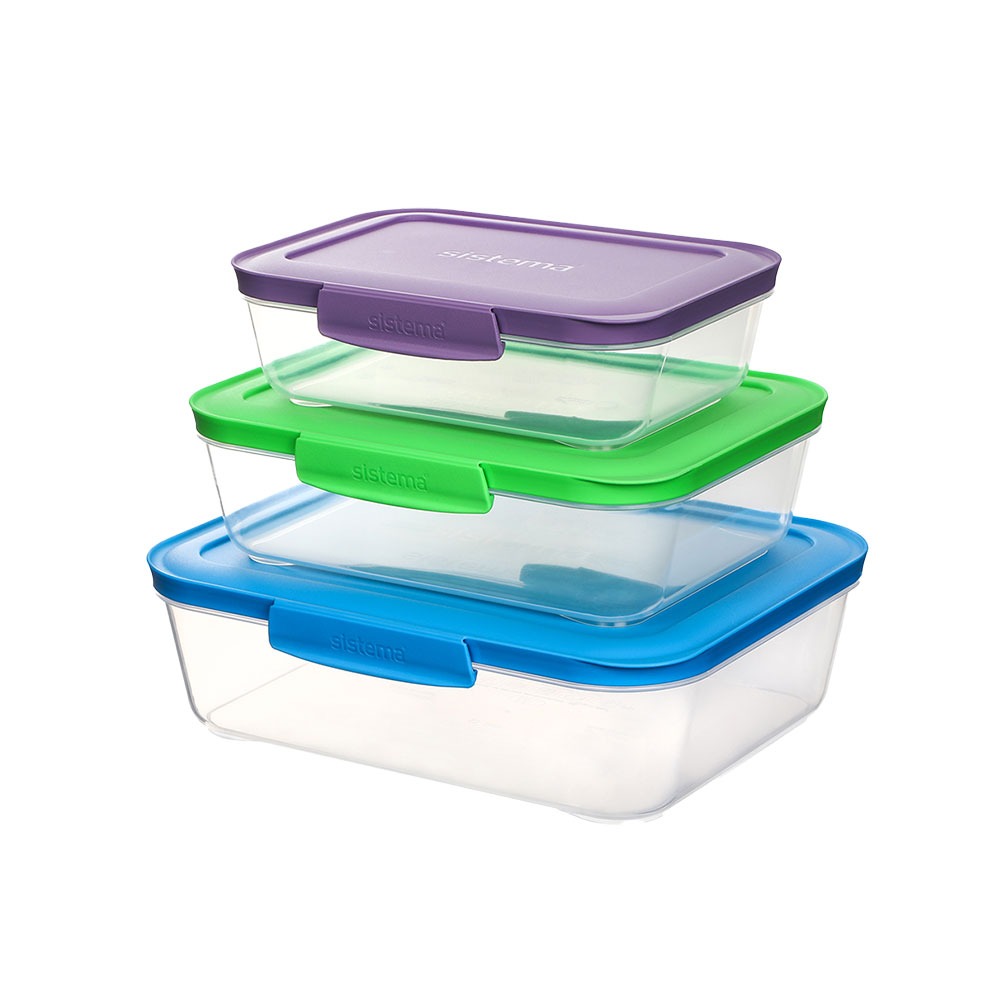 紐西蘭 SISTEMA NEST 好收納保鮮盒多款組合可選(3入/5入)可堆疊 可微波 可入洗碗機-細節圖9