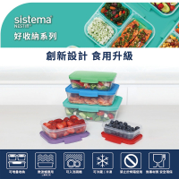 紐西蘭 SISTEMA NEST 好收納保鮮盒多款組合可選(3入/5入)可堆疊 可微波 可入洗碗機