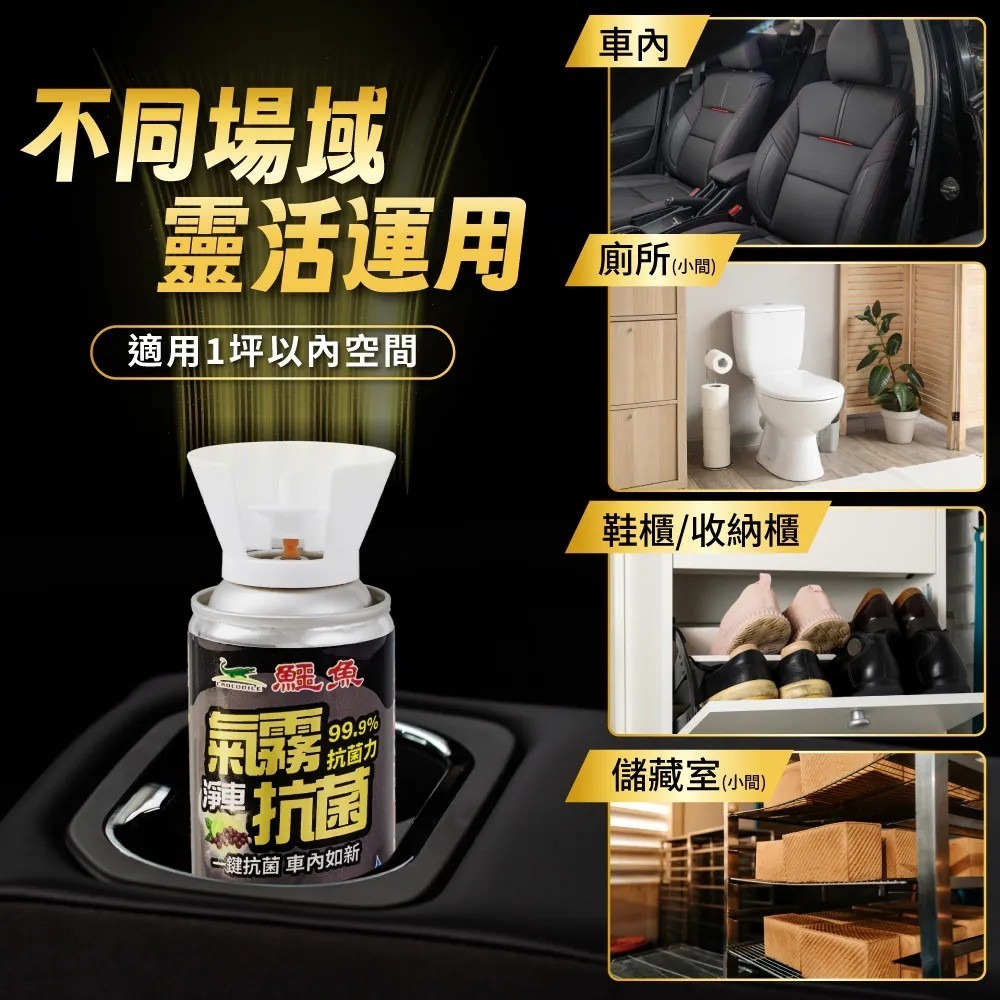 鱷魚 汽車專用 氣霧式抗菌噴霧/除蟲噴霧100ml-草本薄荷/青檸馬告/純白花語 車用水蒸 車用消毒 車用除蟲 車用氣霧-細節圖10