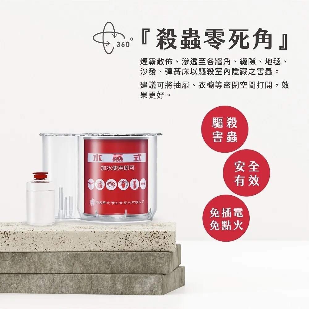鱷魚 必安住 水蒸式殺螨滅蟑殺蟲劑 20g*3入裝 新包裝上市(可驅殺14種害蟲)-細節圖3
