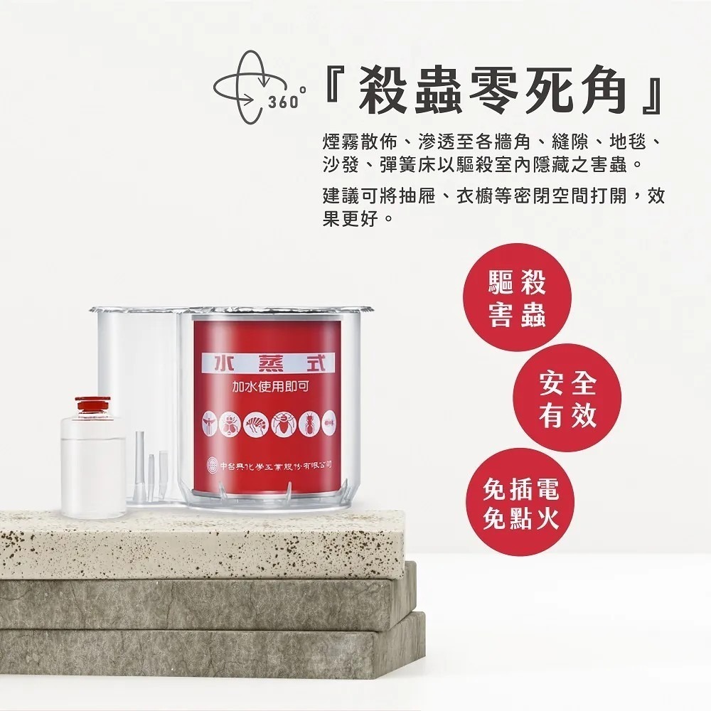 鱷魚 必安住 水蒸式殺螨滅蟑殺蟲劑 20g*3入裝 新包裝上市(可驅殺14種害蟲)-細節圖3