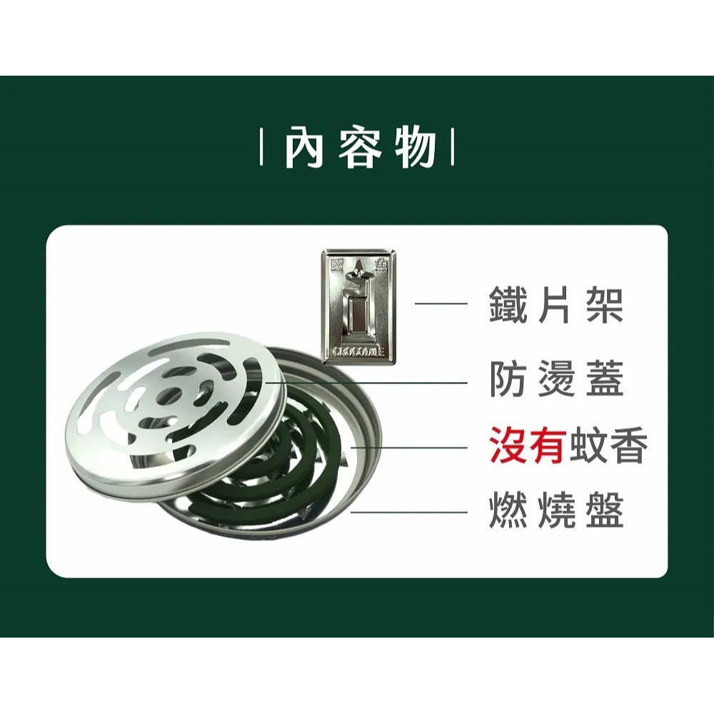 鱷魚安全蚊香燃燒盤(內容物 燃燒盤 防燙蓋 鐵片架 )<台灣製造>-細節圖4