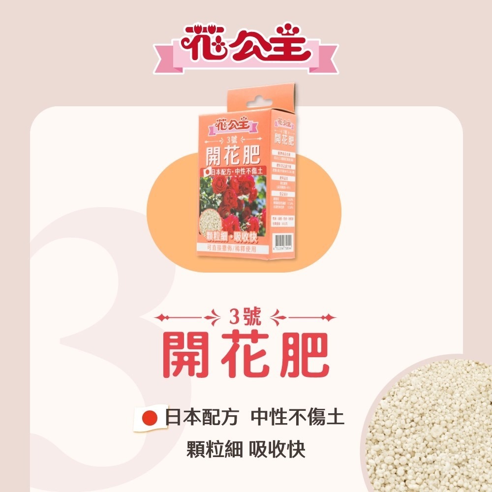 花公主 肥料１號根用肥/2號通用肥/3號開花用肥/4號觀葉肥<花公主肥料>-規格圖8