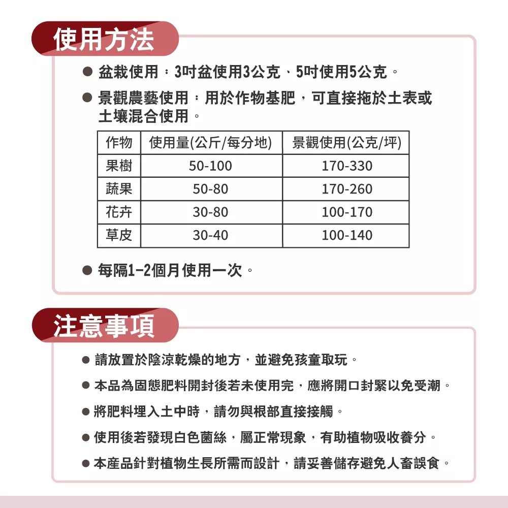 興農牌 花公主開花用有機質粒肥 600g／1.5kg-細節圖5