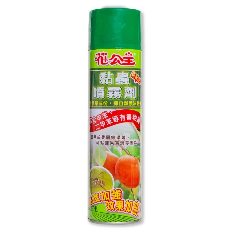 (台灣製)興農 花公主 黏蟲噴霧劑 600ml 黏蠅膠-細節圖2
