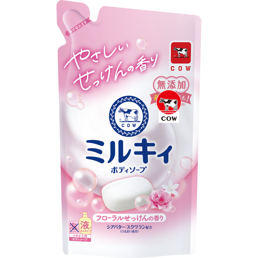 牛乳石鹼 Milky牛乳精華沐浴乳(罐裝500ml/補充包360ml)(清新皂香/柚子果香/玫瑰花香)-細節圖6
