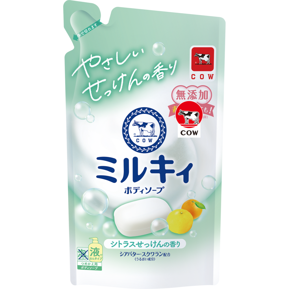 牛乳石鹼 Milky牛乳精華沐浴乳(罐裝500ml/補充包360ml)(清新皂香/柚子果香/玫瑰花香)-細節圖7