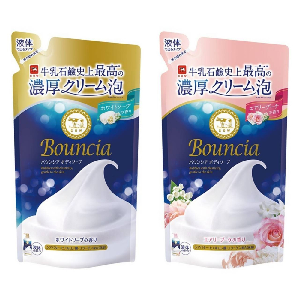 牛乳石鹼 Bouncia 美肌滋潤沐浴乳罐裝480ml/補充包360ml(優雅花香/愉悅花香型)-細節圖2