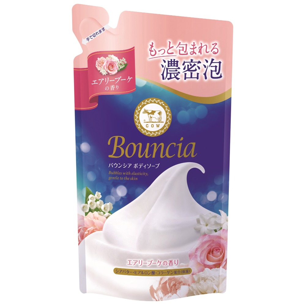 牛乳石鹼 Bouncia 美肌滋潤沐浴乳罐裝480ml/補充包360ml(優雅花香/愉悅花香型)-規格圖3