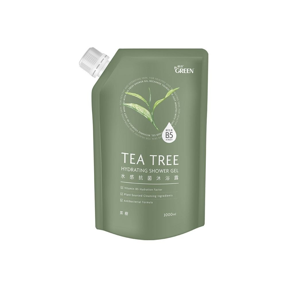 Green 綠的 水感抗菌沐浴露補充包1000ml(茶樹/鼠尾草)-規格圖4