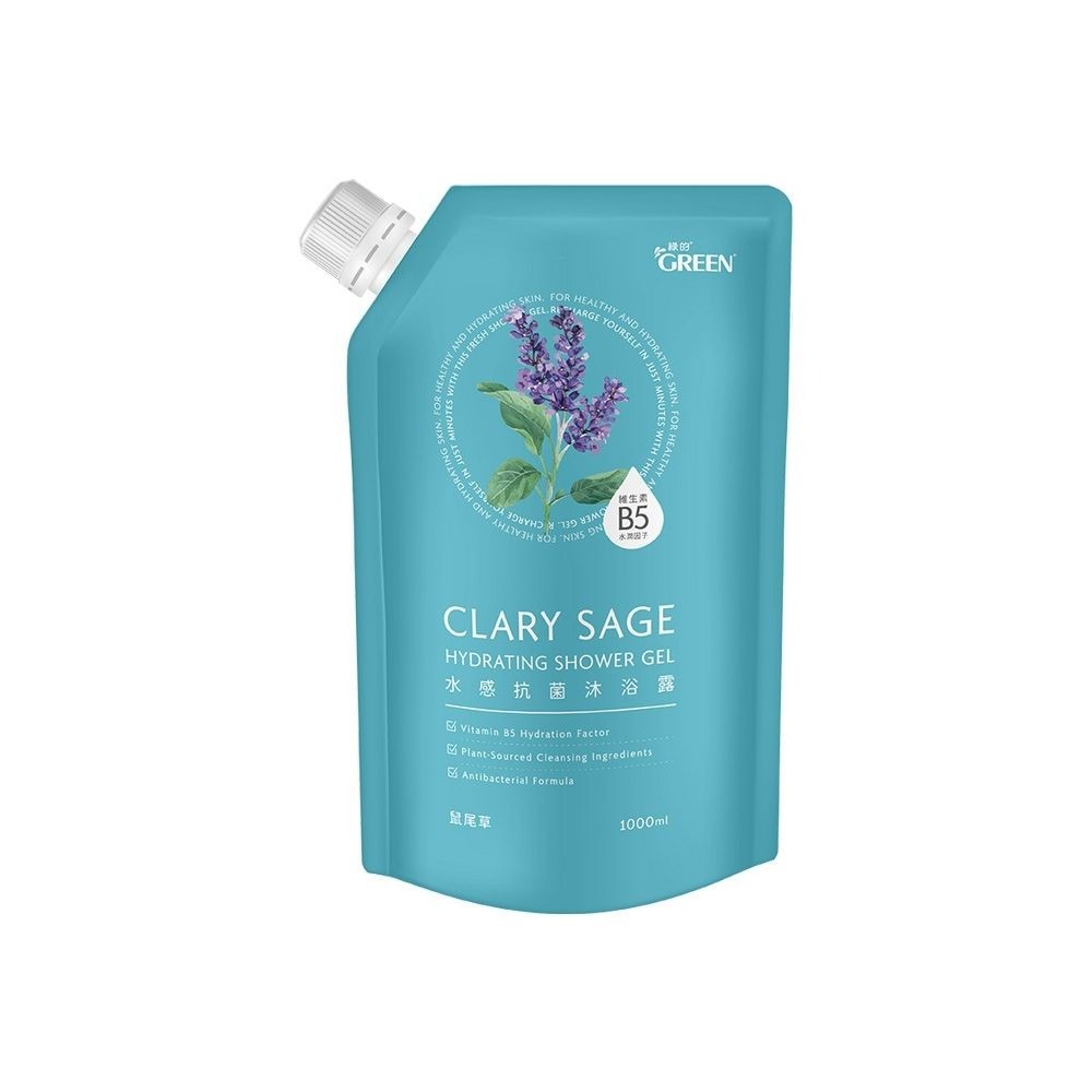 Green 綠的 水感抗菌沐浴露補充包1000ml(茶樹/鼠尾草)-規格圖4