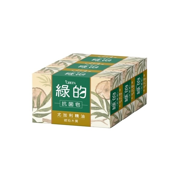 綠的GREEN 抗菌皂 100gx3/組 四款可選- 茶樹清香/活力清新/琥珀木質/草本純萃(迷迭香精油)【魯魯百貨】-規格圖4