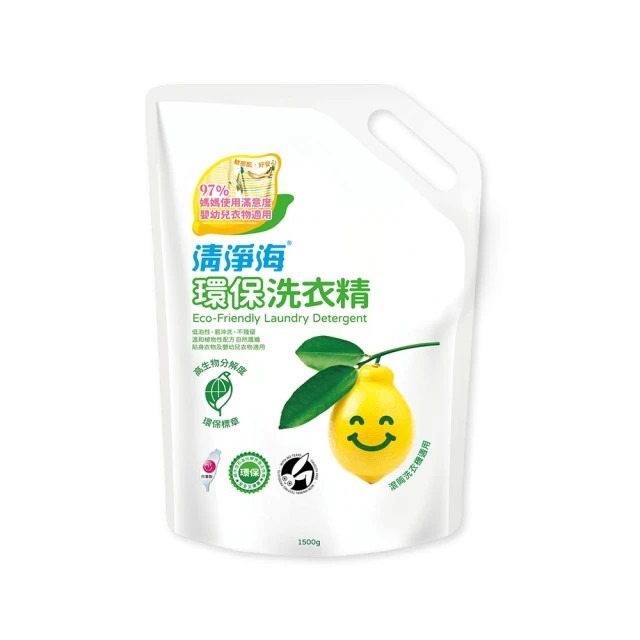 (五件特惠組)清淨海 環保洗衣精補充包 1500g*5包/組-細節圖3