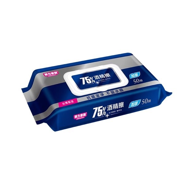 菲力家族75%酒精擦50抽 菲力家族 酒精濕巾 50抽-細節圖2