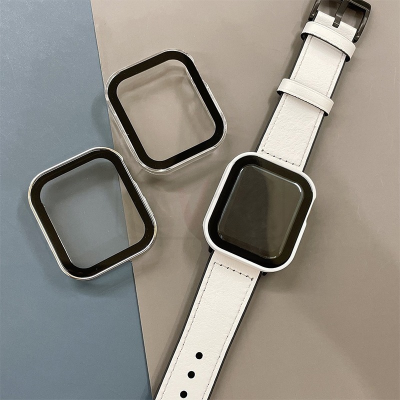 方邊 一體式保護殼 玻璃 手錶殼 防潑水 適用 Apple Watch 錶殼 保護殼 8 7 6 SE 45 41 44-細節圖10