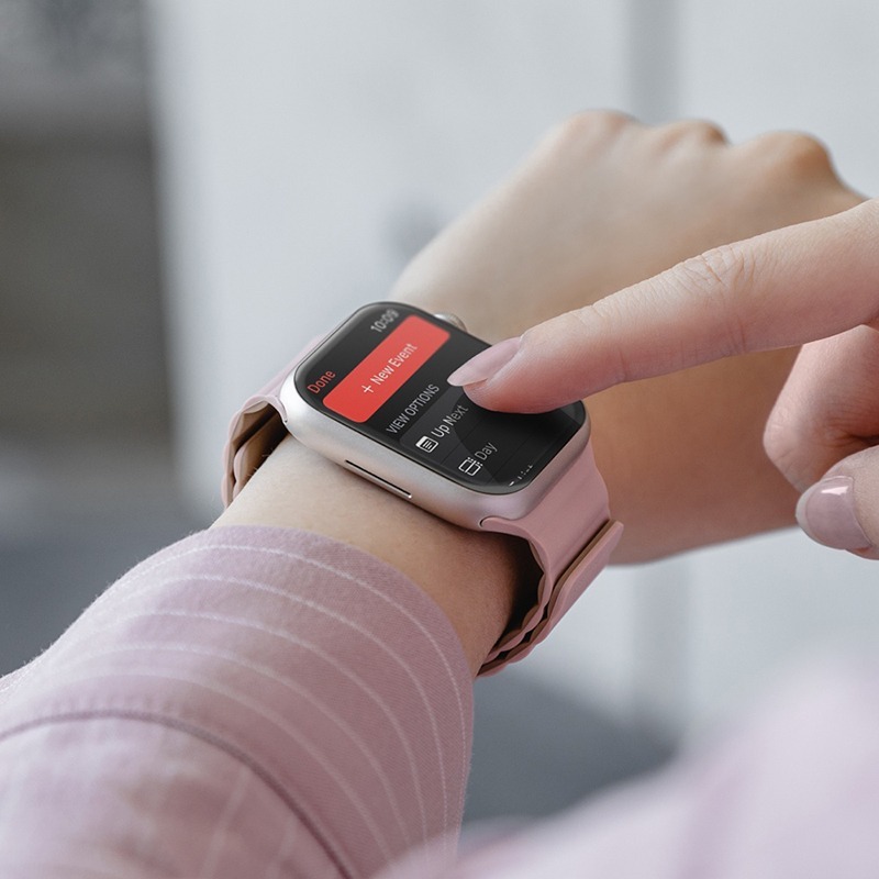MAGEASY Skin 磁吸矽膠防水錶帶 適用Apple watch 錶帶 8 7 SE 6 5 4 45 41-細節圖8
