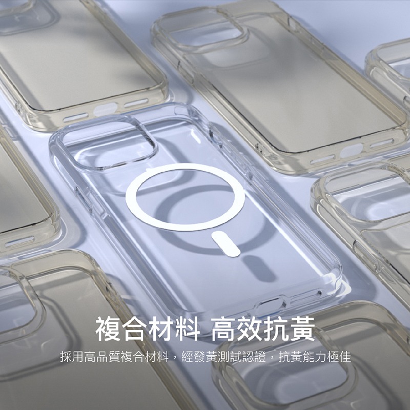 Switcheasy Pure M 極抗黃透明磁吸殼 適用於 iPhone 15 Pro Max i15 Plus手機殼-細節圖2