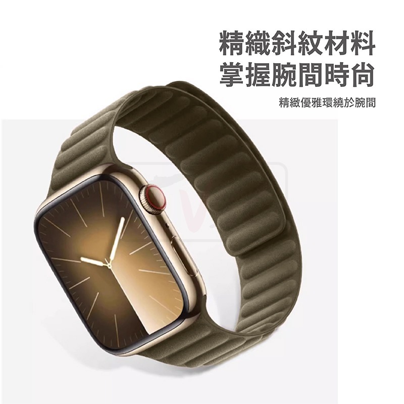 磁性布紋錶帶 適用 Apple watch 錶帶 9 8 7 SE 6 5 4 38 40 42 44 41 45-細節圖5