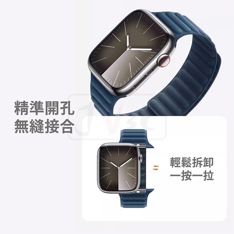 磁性布紋錶帶 適用 Apple watch 錶帶 9 8 7 SE 6 5 4 38 40 42 44 41 45-細節圖7