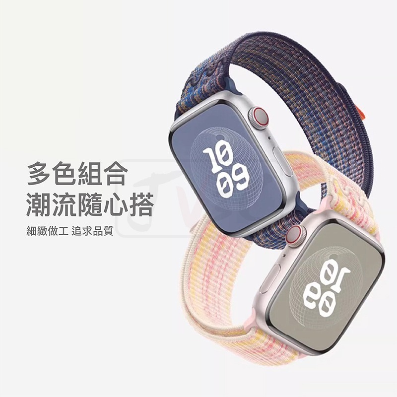 精緻尼龍錶帶 適用 Apple watch 錶帶 9 8 7 SE 6 5 4 38 40 42 44 41 45 49-細節圖7