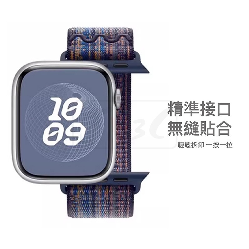 精緻尼龍錶帶 適用 Apple watch 錶帶 9 8 7 SE 6 5 4 38 40 42 44 41 45 49-細節圖9