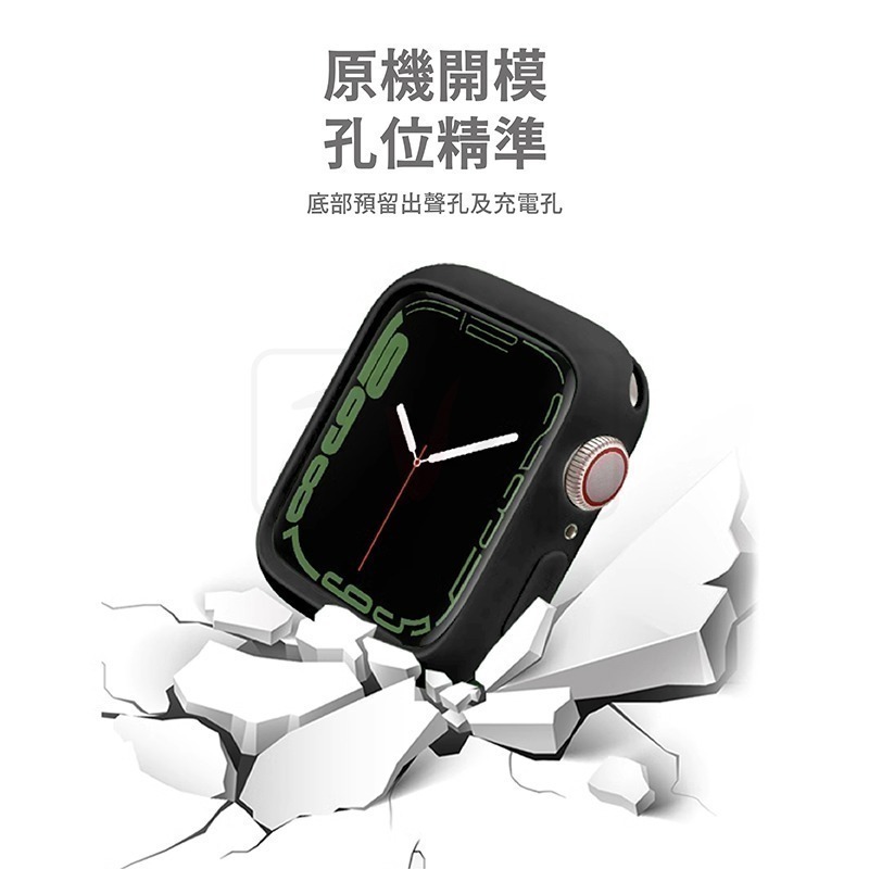 矽膠保護殼 適用 Apple Watch 保護殼 錶殼 9 8 7 SE 6 5 4 45 44 41 40-細節圖8