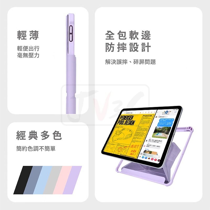 iPad Y折壓克力保護殼 適用 iPad 7 8 9 10 Air 10.9 Pro 11 10.2 mini 平板套-細節圖5