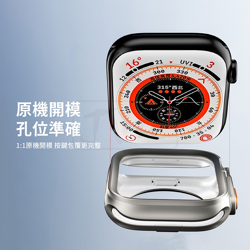 秒變Ultra 半包軟殼 適用 Apple Watch 保護殼 錶殼 9 8 7 SE 6 5 45 44 41 40-細節圖5