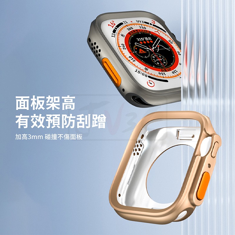 秒變Ultra 半包軟殼 適用 Apple Watch 保護殼 錶殼 9 8 7 SE 6 5 45 44 41 40-細節圖6