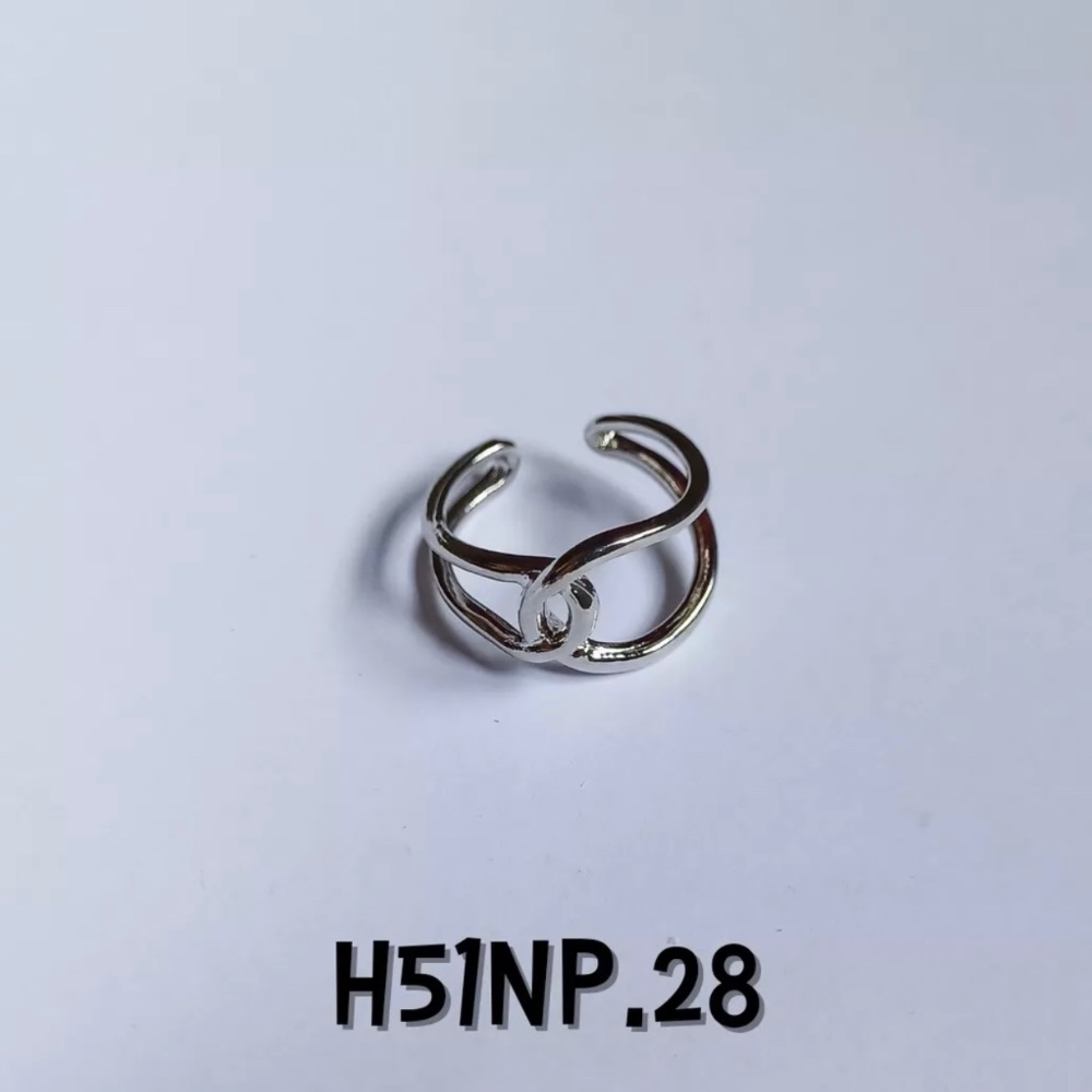 H51NP.28 | 雙環扣住的情感 戒指 可調節 現貨 飾品 穿搭-細節圖2