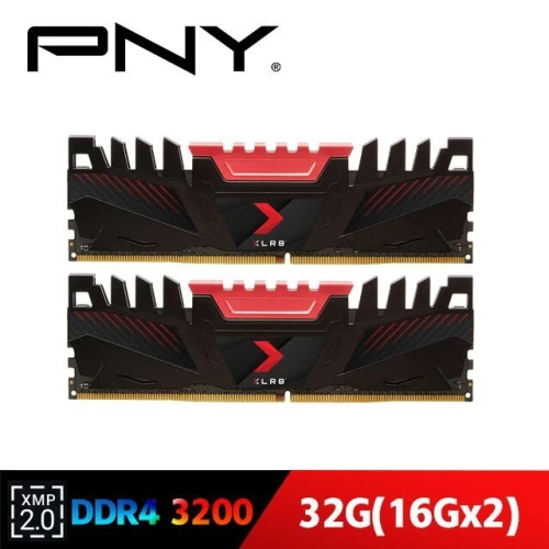 PNY XLR8 DDR4 3200 32GB(16Gx2) 桌上型電競記憶體 (MD32GK2D4320016XR)