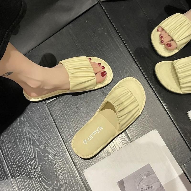 【leleshop】36-40 軟底拖鞋 雲朵拖鞋 仙女拖鞋平底拖鞋 女生涼拖鞋 一字帶涼拖鞋 厚底涼拖鞋 #9515-細節圖3