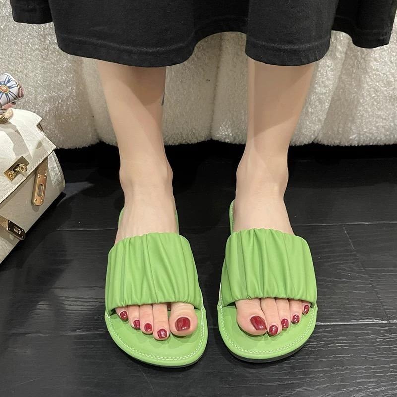 【leleshop】36-40 軟底拖鞋 雲朵拖鞋 仙女拖鞋平底拖鞋 女生涼拖鞋 一字帶涼拖鞋 厚底涼拖鞋 #9515-細節圖5