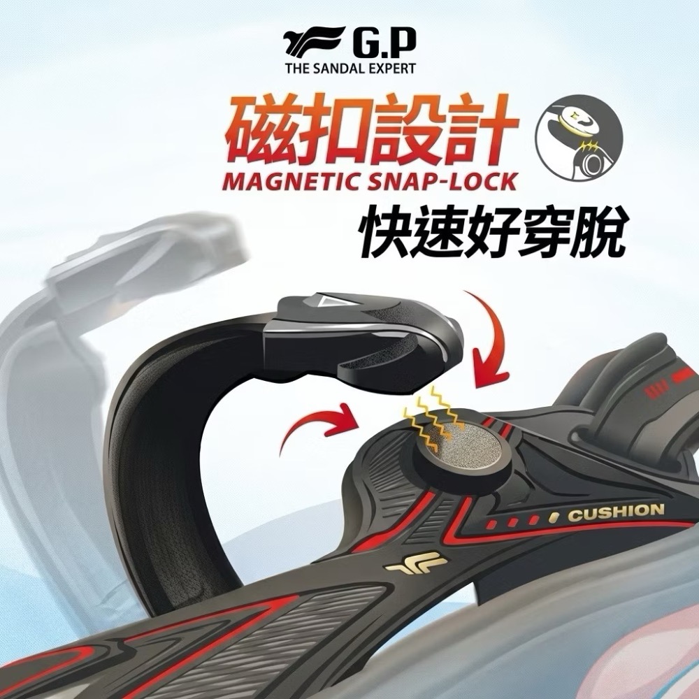 【G.P 涼拖鞋】 男鞋 輕羽量漂浮涼鞋 G6391M (SIZE:40-44) GP涼拖鞋 GP涼鞋 GP拖鞋 Gp-細節圖5