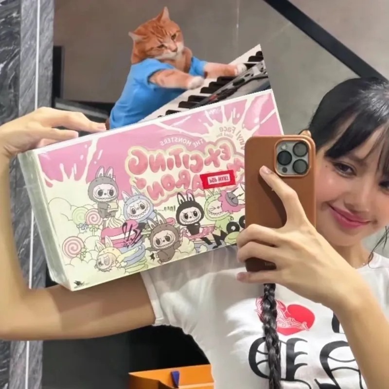 <官方正版><快速出貨>Labubu 心動馬卡龍 鑰匙圈 吊飾 泡泡瑪特 盲盒 Lisa同款-細節圖11