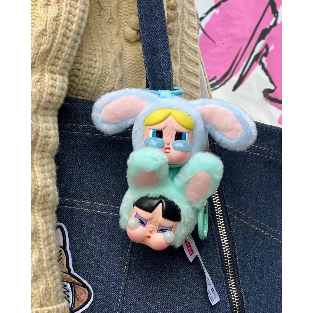 <官方正版授權>POPMART X 飛天小女警 盲盒吊飾 CRYBABY系列 鑰匙圈 泡泡瑪特 搪膠 毛絨-細節圖2