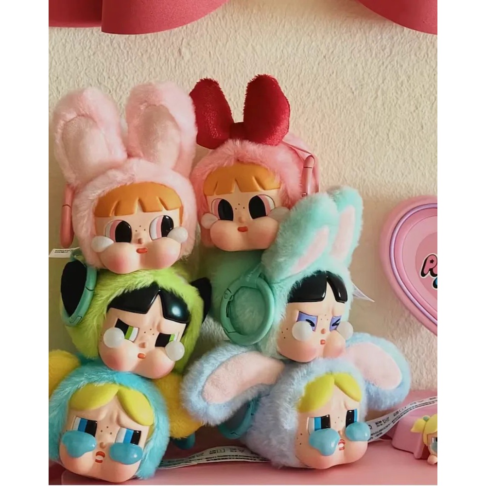 <官方正版授權>POPMART X 飛天小女警 盲盒吊飾 CRYBABY系列 鑰匙圈 泡泡瑪特 搪膠 毛絨-細節圖3